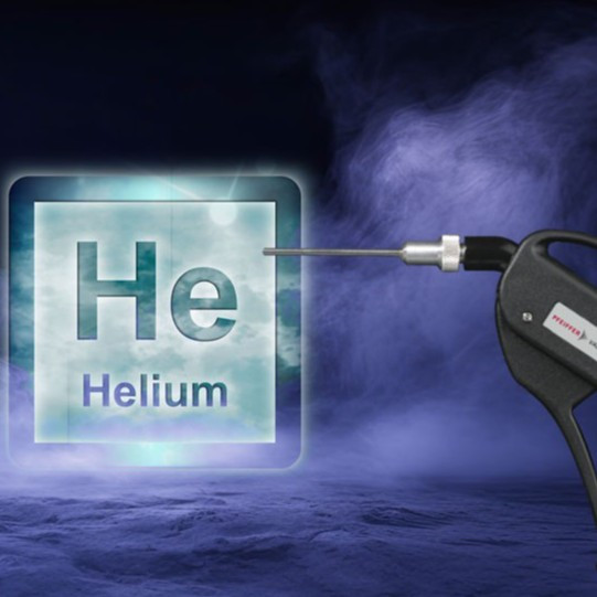 helium logo with spray gun